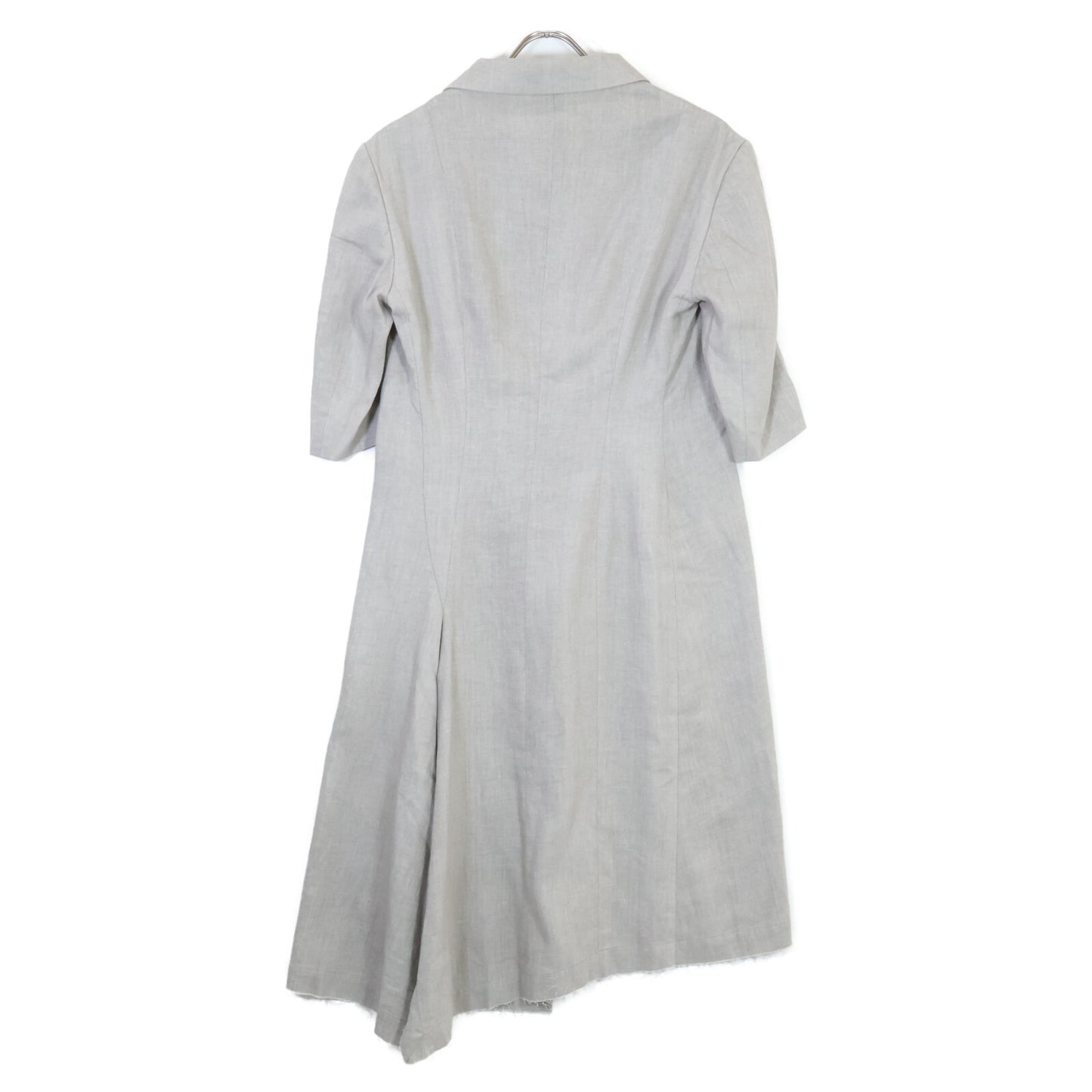 Y's ワイズ YS-J06-302 ｸﾞﾚｰ ﾘﾈﾝ ﾋﾟｰｸﾄﾞﾗﾍﾟﾙ ｺｰﾄ コート 1