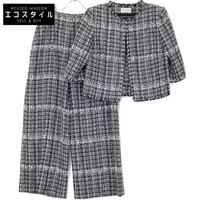 SONIA RYKIEL ソニアリキエル 12126118/12126306 ツイードジャケット ワイドトラウザー セットアップ スーツ セットアップ 36／38