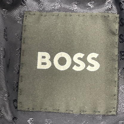 BOSS ボス 【新品同様/国内正規】50540502 ウィンドぺーン スリムフィット リネン混 テーラード ジャケット 46