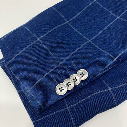 BOSS ボス 【新品同様/国内正規】50540502 ウィンドぺーン スリムフィット リネン混 テーラード ジャケット 46