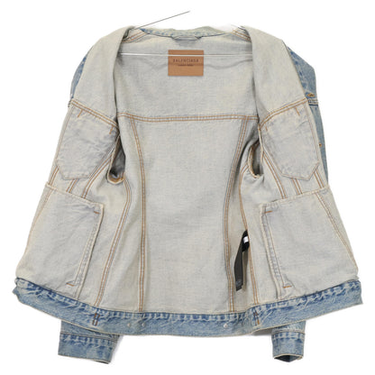 BALENCIAGA バレンシアガ 23年製 773776 アワーグラス デニムジャケット ジャケット 32