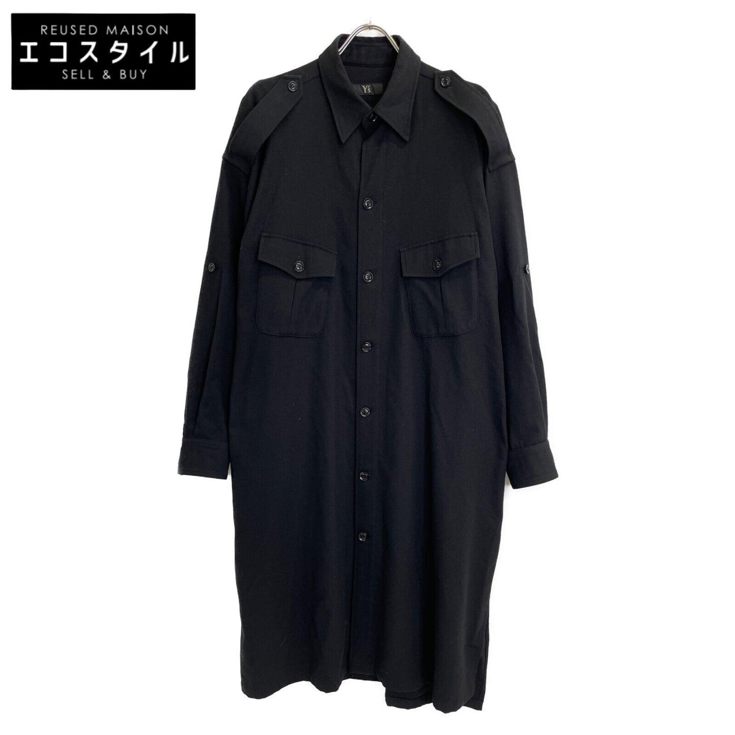 Y's ワイズ YR-D06-101 FLANNEL CHEST POCKET SHIRT DRESS ワンピース 1