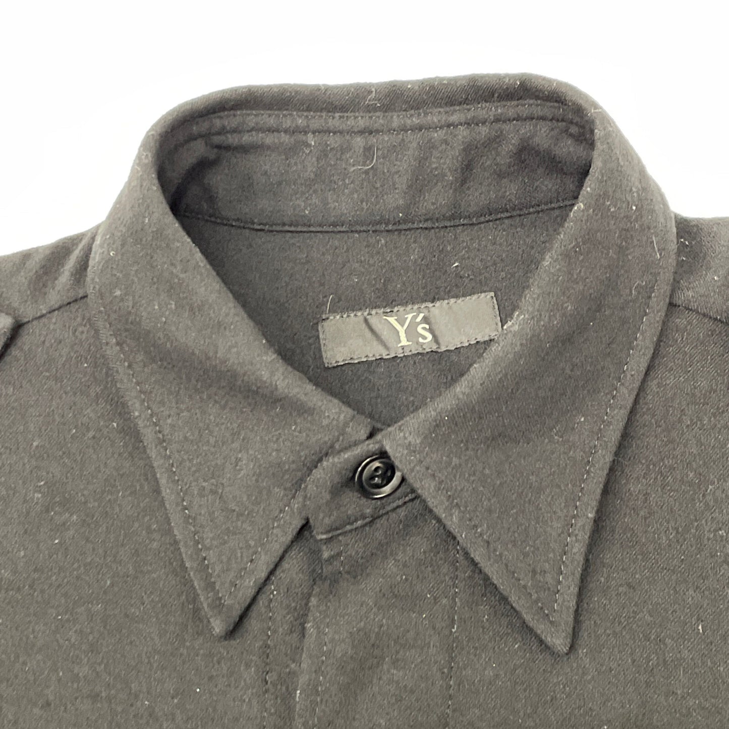 Y's ワイズ YR-D06-101 FLANNEL CHEST POCKET SHIRT DRESS ワンピース 1