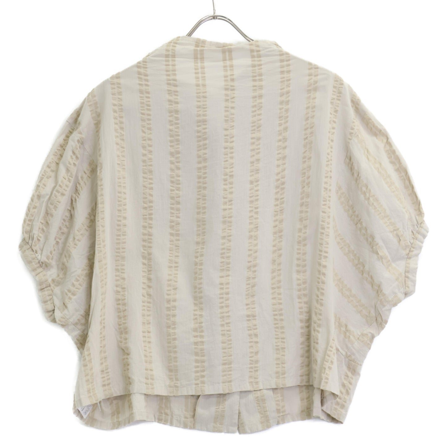 慈雨 ジウ 02122295/02122297 ストライプ ブラウス&カーゴパンツ スーツ セットアップ 40