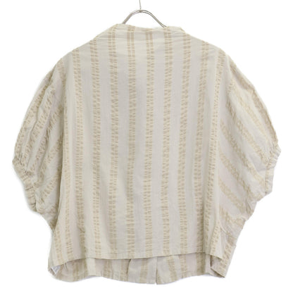 慈雨 ジウ 02122295/02122297 ストライプ ブラウス&カーゴパンツ スーツ セットアップ 40