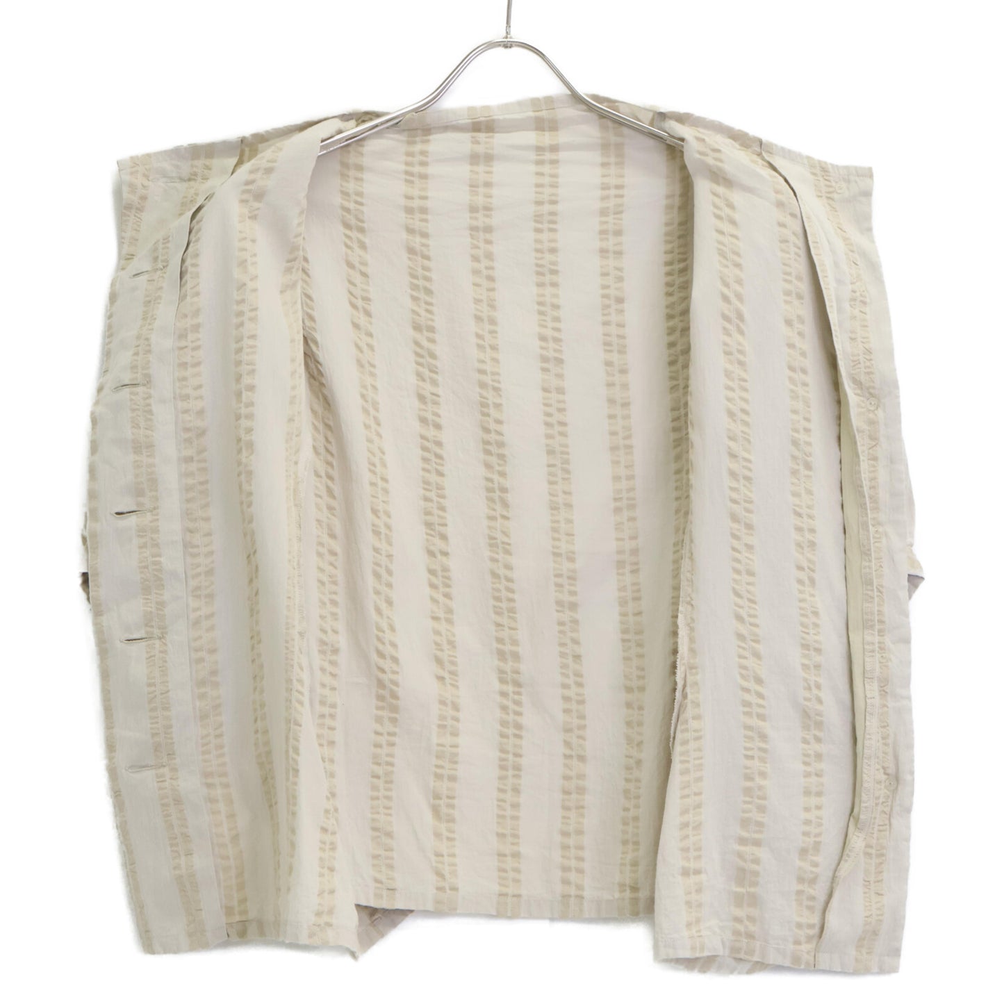 慈雨 ジウ 02122295/02122297 ストライプ ブラウス&カーゴパンツ スーツ セットアップ 40