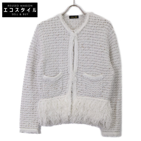 DRAWER ドゥロワー 6515-199-0600 ﾌﾛﾝﾄﾌｯｸ ﾉｰｶﾗｰﾂｲｰﾄﾞﾆｯﾄｼﾞｬｹｯﾄ ジャケット F