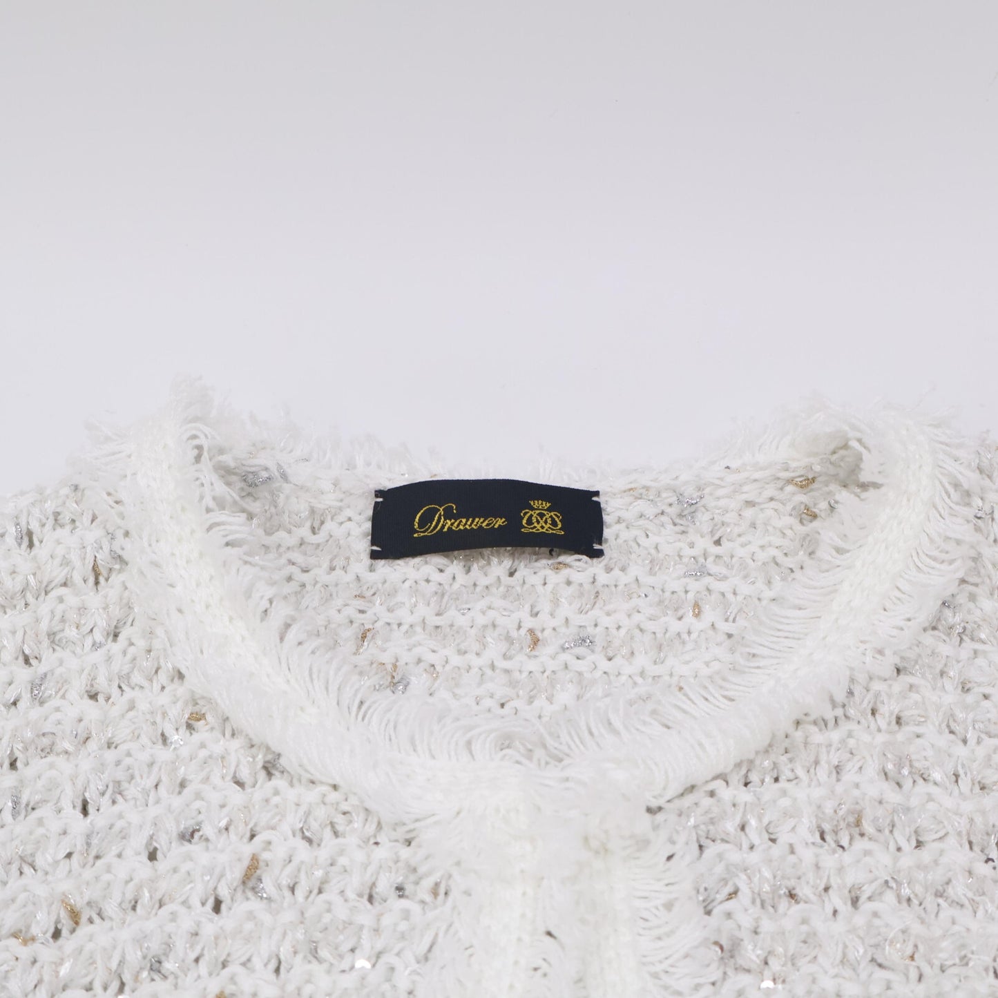 DRAWER ドゥロワー 6515-199-0600 ﾌﾛﾝﾄﾌｯｸ ﾉｰｶﾗｰﾂｲｰﾄﾞﾆｯﾄｼﾞｬｹｯﾄ ジャケット F