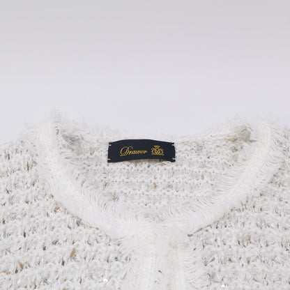 DRAWER ドゥロワー 6515-199-0600 ﾌﾛﾝﾄﾌｯｸ ﾉｰｶﾗｰﾂｲｰﾄﾞﾆｯﾄｼﾞｬｹｯﾄ ジャケット F