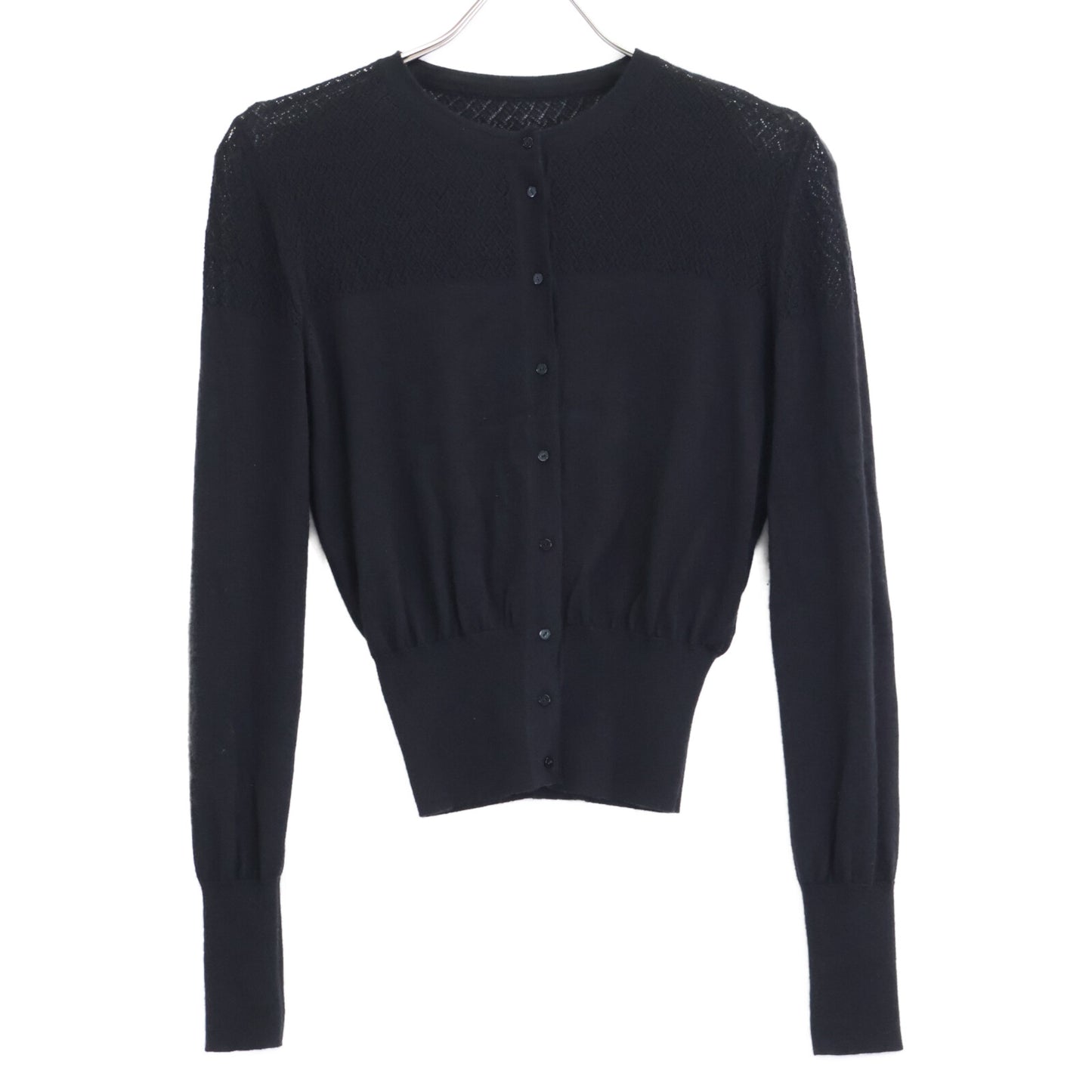 DAISY LIN デイジーリン 06158 ﾌﾞﾗｯｸ ｼﾙｸｶｼﾐﾔﾃﾞｲｼﾞｰﾄﾗﾍﾞﾙ用ｶｰﾃﾞｨｶﾞﾝ トップス 38