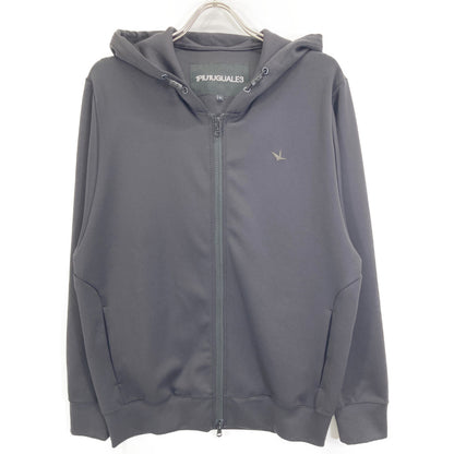 1piu1uguale3 ウノピゥウノウグァーレトレ SRY025 ﾌﾞﾗｯｸ ﾊﾞｯｸﾛｺﾞ入り ｽﾄﾚｯﾁ ﾊﾟｰｶｰ トップス 4