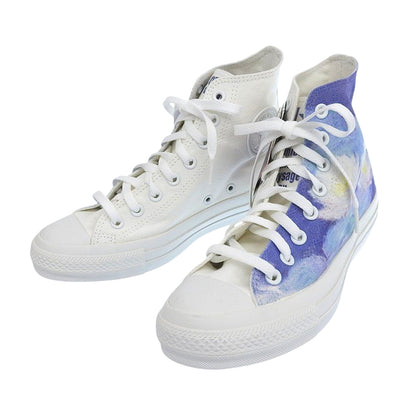 CONVERSE コンバース 新品同様 オールスター キャンバス モネ展 睡蓮White atelie スニーカー シューズ レディース ホワイト 25cm シューズ 6.5(US)