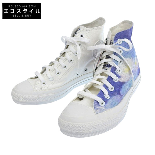 CONVERSE コンバース 新品同様 オールスター キャンバス モネ展 睡蓮White atelie スニーカー シューズ レディース ホワイト 25cm シューズ 6.5(US)