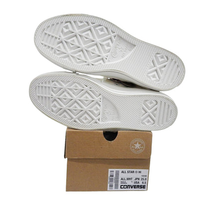 CONVERSE コンバース 新品同様 オールスター キャンバス モネ展 睡蓮White atelie スニーカー シューズ レディース ホワイト 25cm シューズ 6.5(US)