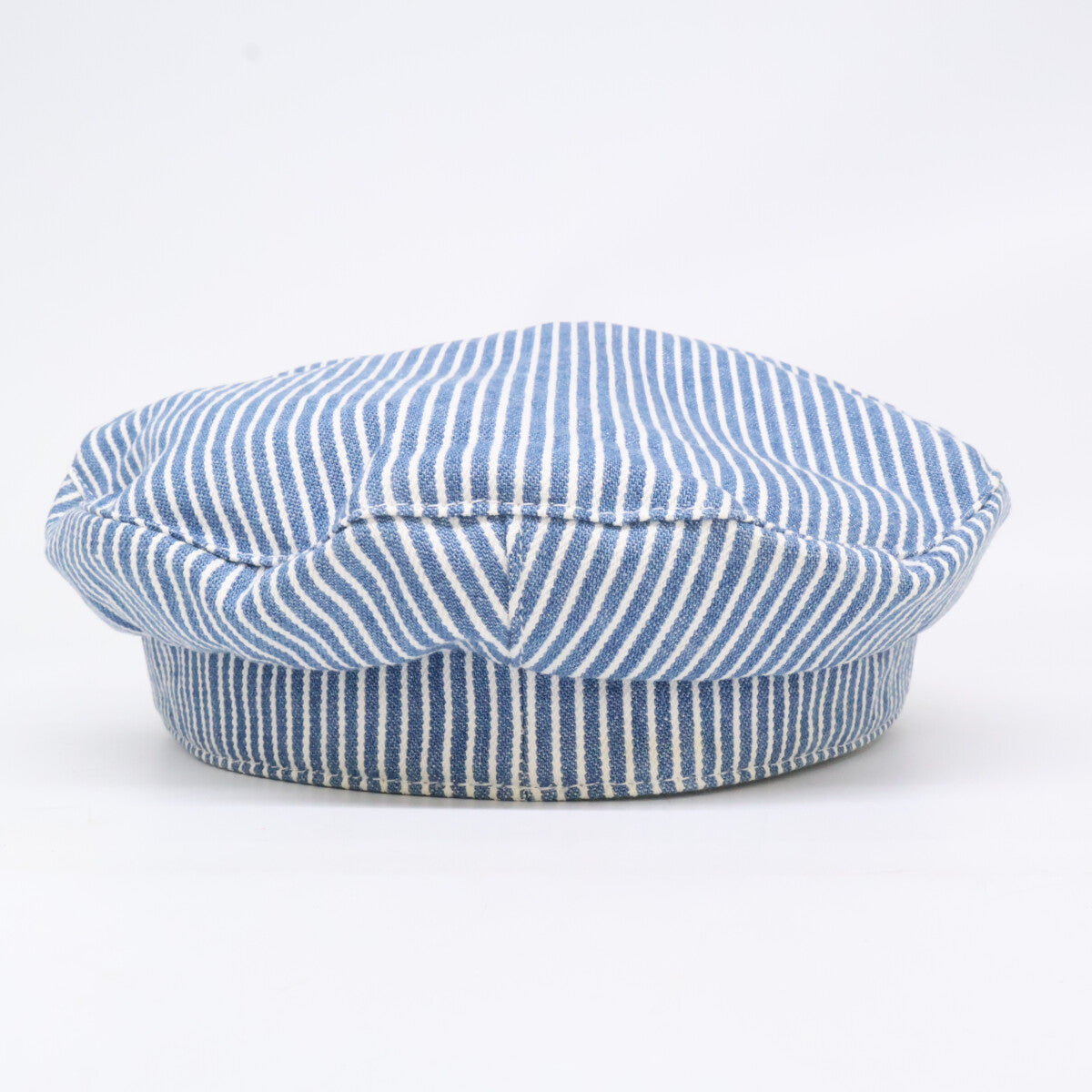 CELINE セリーヌ 2AUG1296V.08WV トリオンフ セーラーキャップ コットンヒッコリー 帽子 S