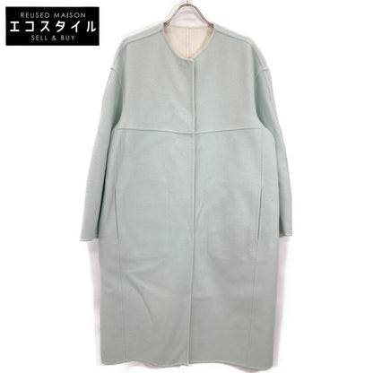 DRAWER ドゥロワー 6525-234-0870 ﾐﾝﾄｸﾞﾘｰﾝ ﾉｰｶﾗｰ ﾘﾊﾞｰｺｰﾄ コート 38