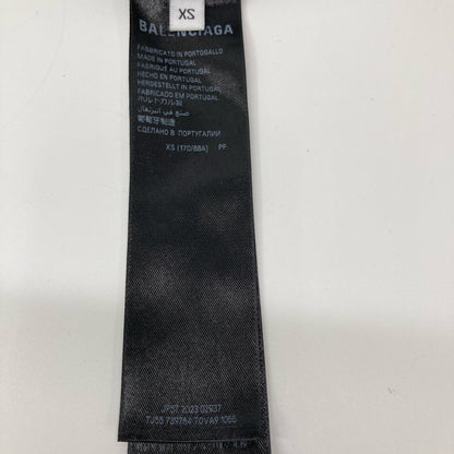 BALENCIAGA バレンシアガ 739764 ﾃｰﾌﾟﾛｺﾞ ｸﾗｯｼｭ加工 ｵｰﾊﾞｰTｼｬﾂ トップス XS