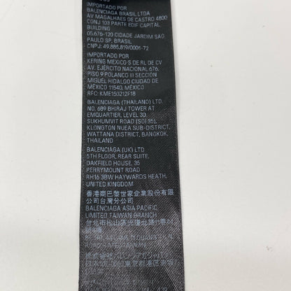 BALENCIAGA バレンシアガ 739764 ﾃｰﾌﾟﾛｺﾞ ｸﾗｯｼｭ加工 ｵｰﾊﾞｰTｼｬﾂ トップス XS