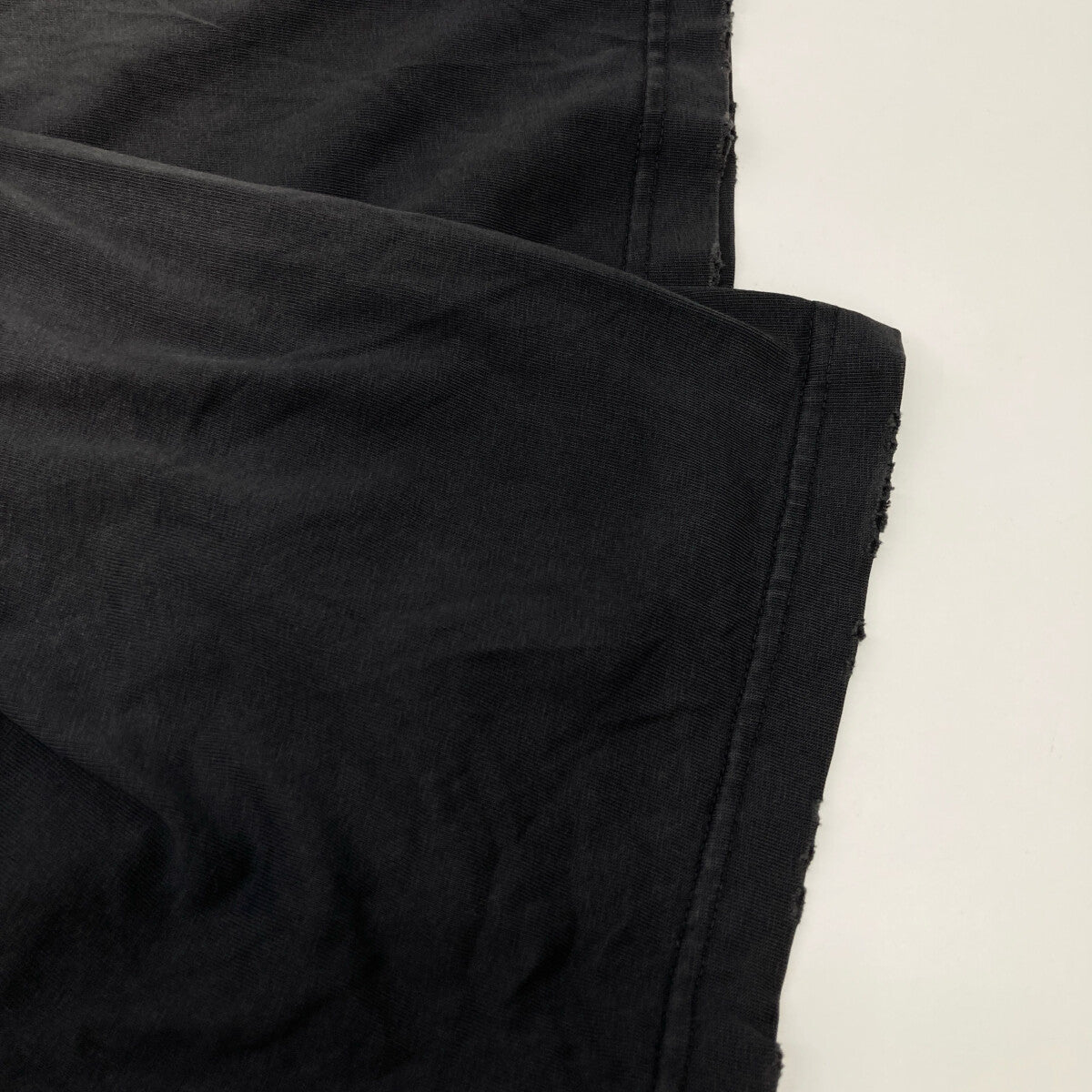 BALENCIAGA バレンシアガ 739764 ﾃｰﾌﾟﾛｺﾞ ｸﾗｯｼｭ加工 ｵｰﾊﾞｰTｼｬﾂ トップス XS