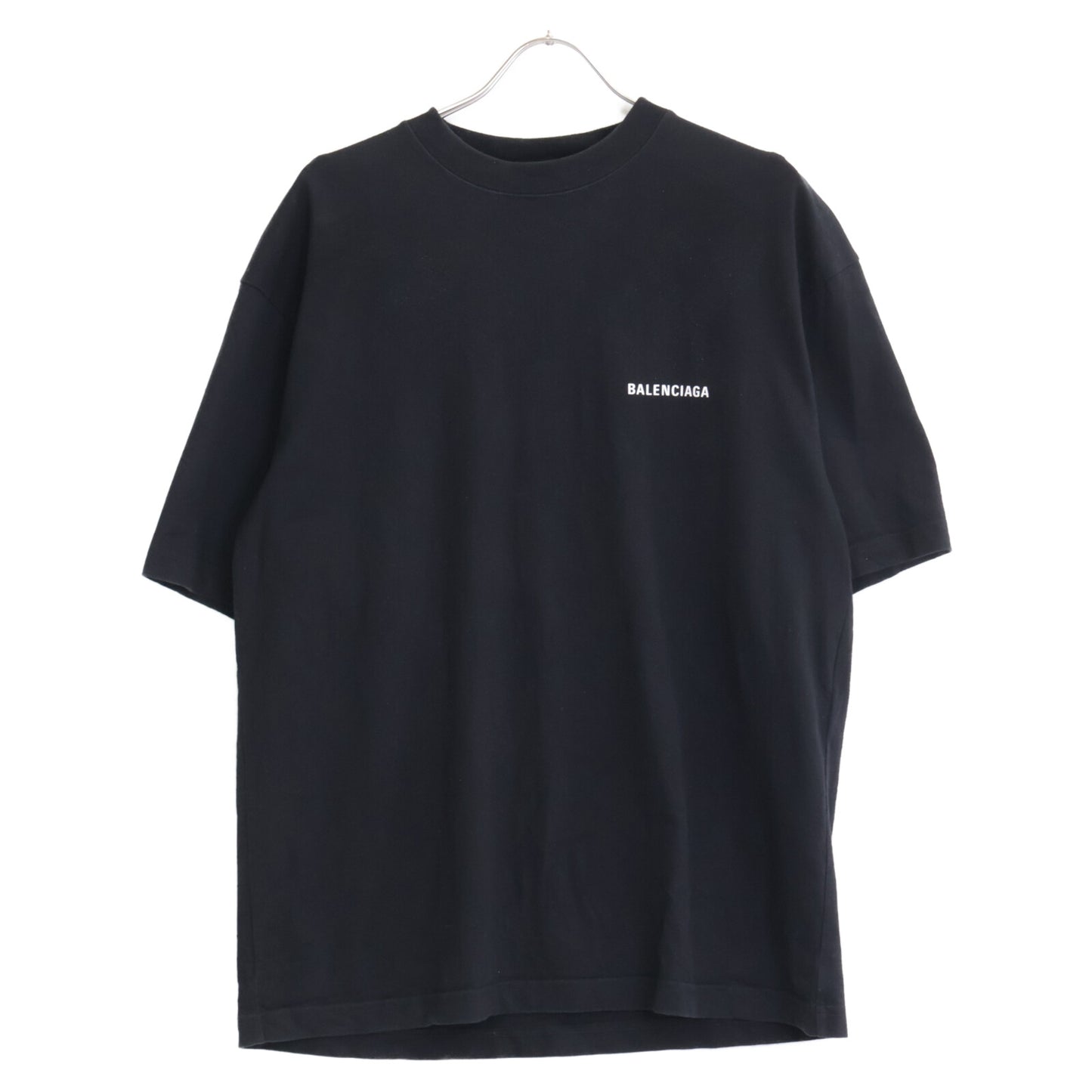 BALENCIAGA バレンシアガ 612966 ﾕﾆｾｯｸｽﾛｺﾞ ｸﾙｰﾈｯｸ Tｼｬﾂ トップス S