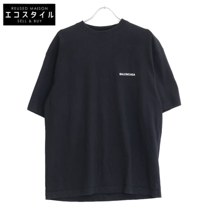 BALENCIAGA バレンシアガ 612966 ﾕﾆｾｯｸｽﾛｺﾞ ｸﾙｰﾈｯｸ Tｼｬﾂ トップス S