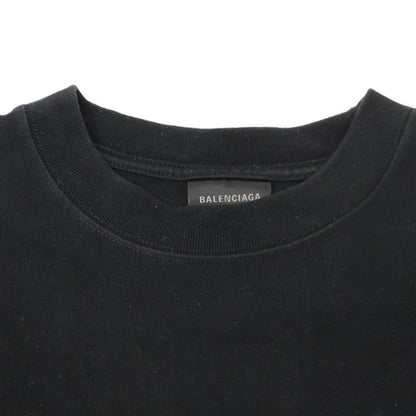 BALENCIAGA バレンシアガ 612966 ﾕﾆｾｯｸｽﾛｺﾞ ｸﾙｰﾈｯｸ Tｼｬﾂ トップス S