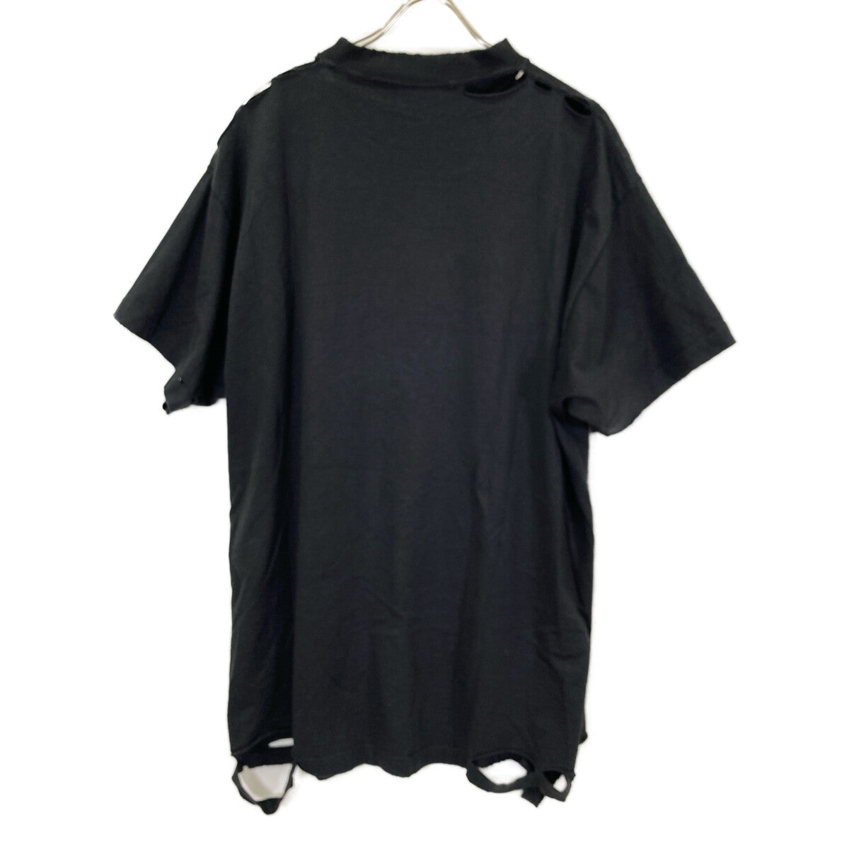 BALENCIAGA バレンシアガ 787349 ﾌﾟﾗﾈｯﾄｱｰｽ ｸﾗｯｼｭ加工 ｵｰﾊﾞｰTｼｬﾂ トップス L