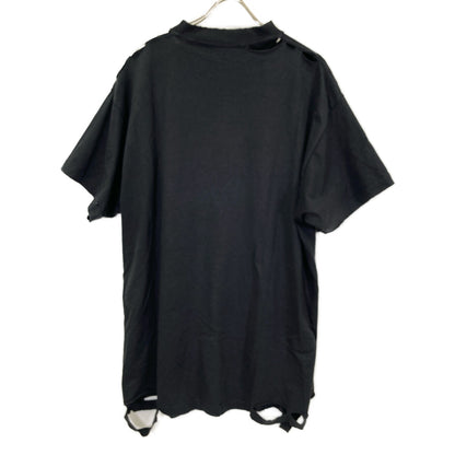 BALENCIAGA バレンシアガ 787349 ﾌﾟﾗﾈｯﾄｱｰｽ ｸﾗｯｼｭ加工 ｵｰﾊﾞｰTｼｬﾂ トップス L
