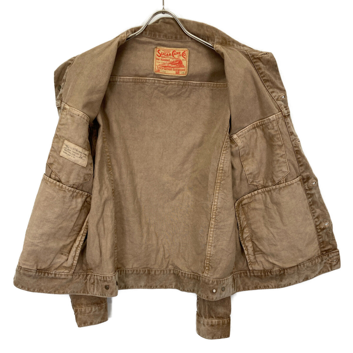 SUGAR CANE シュガーケーン SC15296 ﾍﾞｰｼﾞｭ ｻﾏｰｺｰﾃﾞｭﾛｲ ﾄﾗｯｶｰｼﾞｬｹｯﾄ ジャケット 38