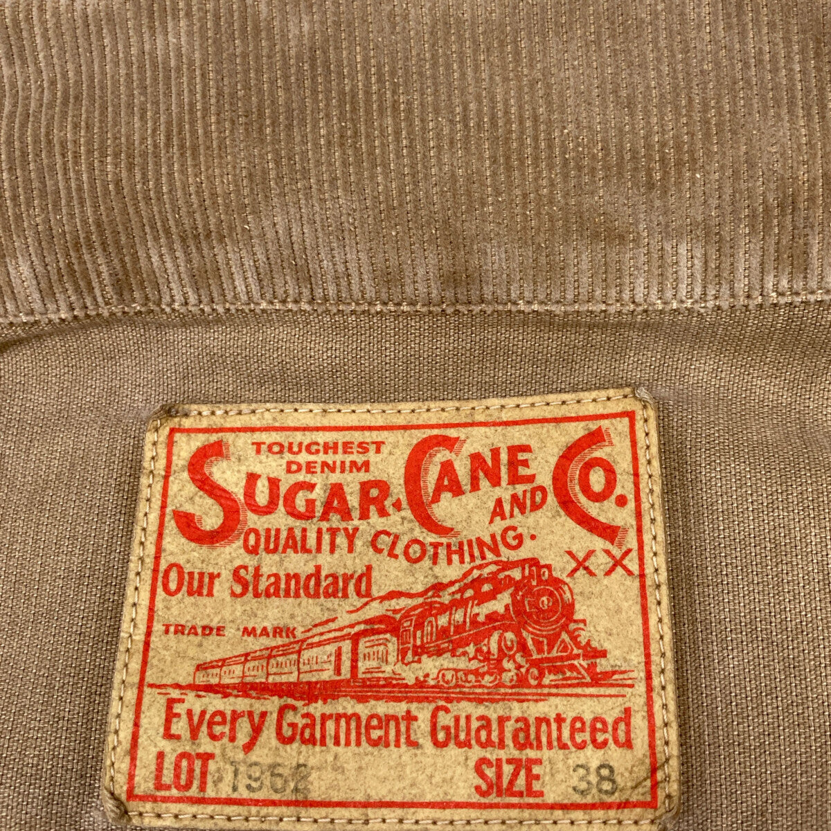 SUGAR CANE シュガーケーン SC15296 ﾍﾞｰｼﾞｭ ｻﾏｰｺｰﾃﾞｭﾛｲ ﾄﾗｯｶｰｼﾞｬｹｯﾄ ジャケット 38