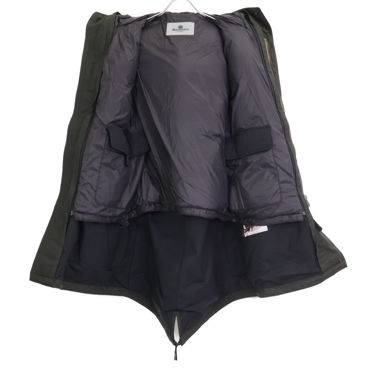 Aquascutum アクアスキュータム WYNCOL 3WAY ﾏｳﾝﾃﾝﾊﾟｰｶ ｶｰｷ コート 36