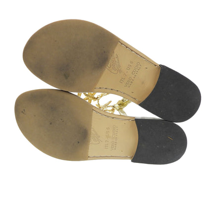 Amedeo Canfora Capri アメディオカンフォラカプリ スターフィッシュ トング バックスリング サンダル バックストラップ レディース ゴールド 6 パンプス 6(US)