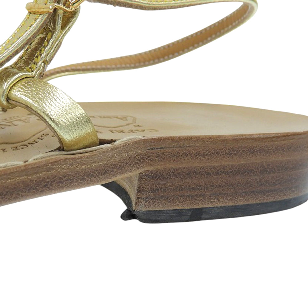 Amedeo Canfora Capri アメディオカンフォラカプリ スターフィッシュ トング バックスリング サンダル バックストラップ レディース ゴールド 6 パンプス 6(US)