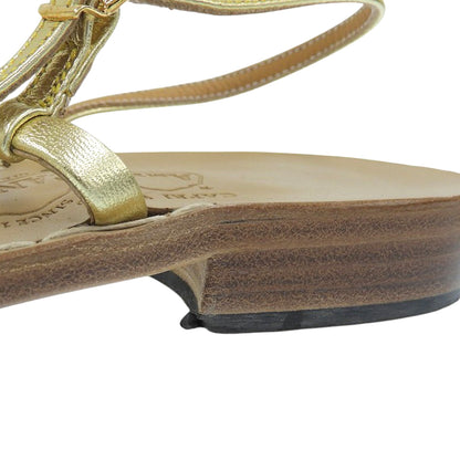 Amedeo Canfora Capri アメディオカンフォラカプリ スターフィッシュ トング バックスリング サンダル バックストラップ レディース ゴールド 6 パンプス 6(US)