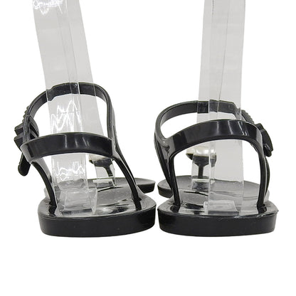 CHANEL シャネル ココマーク バックストラップ ラバートングサンダル レディース ブラック 37 パンプス 37