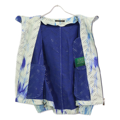 ZELE-PARIS ゼルパリ ディアスキン パンチング ジップアップ フーディ ジャケット 48