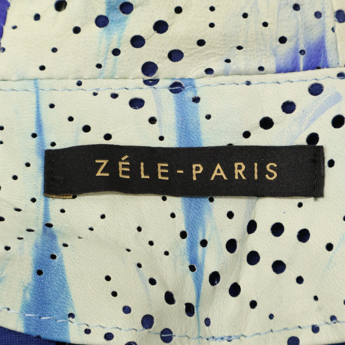 ZELE-PARIS ゼルパリ ディアスキン パンチング ジップアップ フーディ ジャケット 48