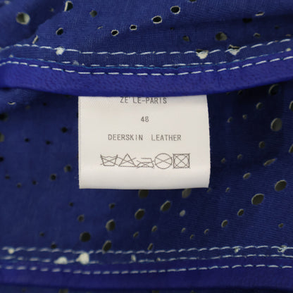 ZELE-PARIS ゼルパリ ディアスキン パンチング ジップアップ フーディ ジャケット 48