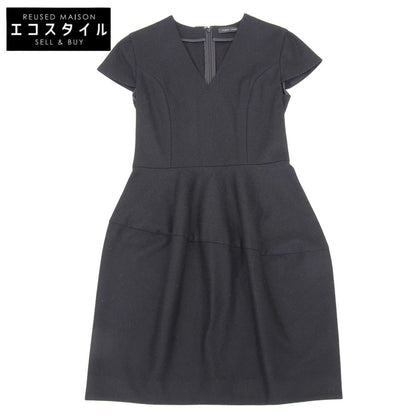 YOKOCHAN ヨーコチャン Vネックバルーンドレス ワンピース レディース ウール100% ブラック 36 YCD-417-350 ワンピース 36