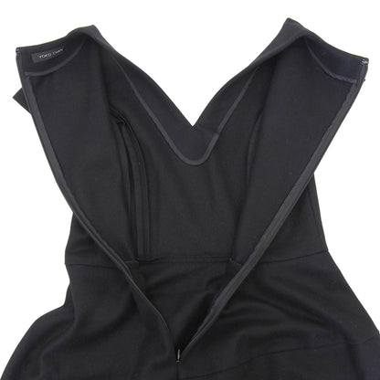 YOKOCHAN ヨーコチャン Vネックバルーンドレス ワンピース レディース ウール100% ブラック 36 YCD-417-350 ワンピース 36