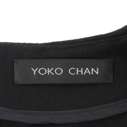 YOKOCHAN ヨーコチャン Vネックバルーンドレス ワンピース レディース ウール100% ブラック 36 YCD-417-350 ワンピース 36