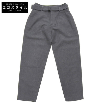 Yohji Yamamoto ヨウジヤマモト 美品 W/C TWILL WASHER ベルテッドパンツ ボトムス レディース グレー 1 F0-P06-120 ボトムス 1
