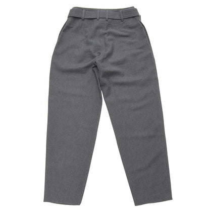 Yohji Yamamoto ヨウジヤマモト 美品 W/C TWILL WASHER ベルテッドパンツ ボトムス レディース グレー 1 F0-P06-120 ボトムス 1