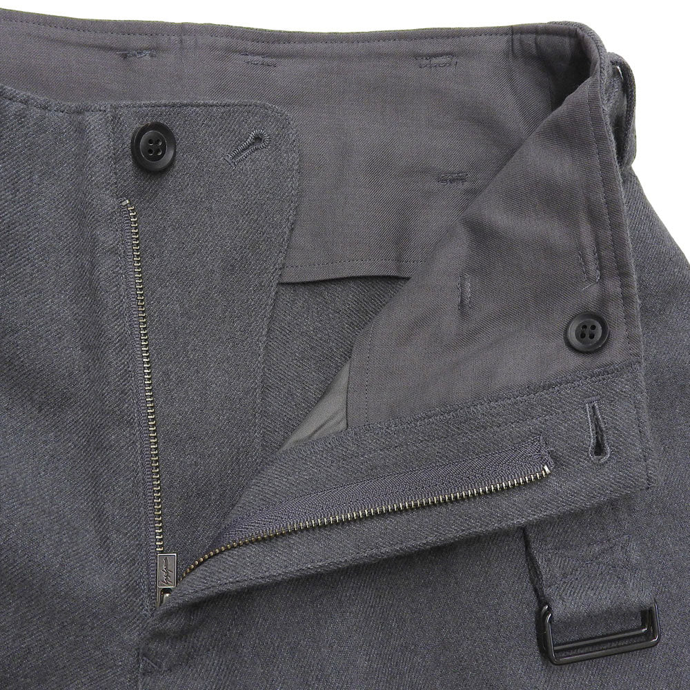 Yohji Yamamoto ヨウジヤマモト 美品 W/C TWILL WASHER ベルテッドパンツ ボトムス レディース グレー 1 F0-P06-120 ボトムス 1