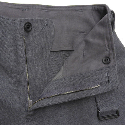 Yohji Yamamoto ヨウジヤマモト 美品 W/C TWILL WASHER ベルテッドパンツ ボトムス レディース グレー 1 F0-P06-120 ボトムス 1