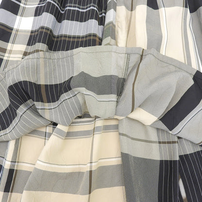 Y's ワイズ 美品 RAYON WRINKLED PLAID しわ加工 スカート レディース ベージュ ブラック 1 YR-S22-226 スカート 1