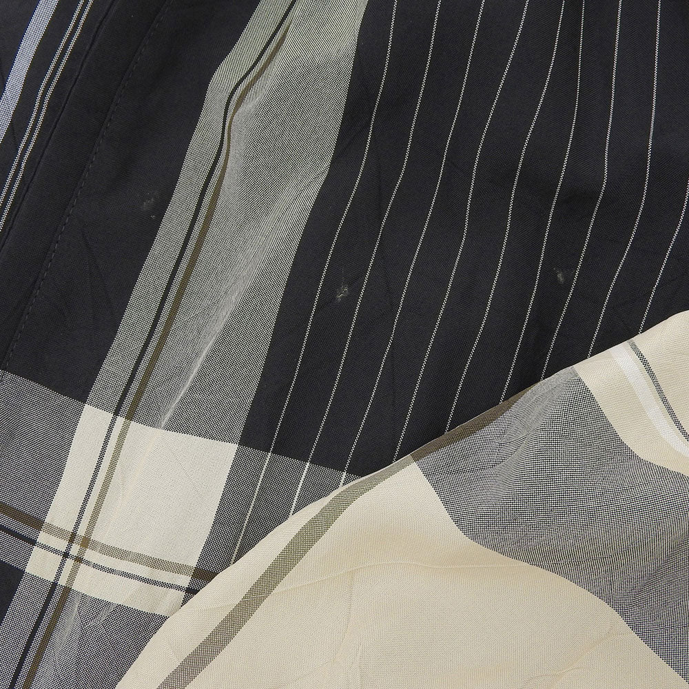 Y's ワイズ 美品 RAYON WRINKLED PLAID しわ加工 スカート レディース ベージュ ブラック 1 YR-S22-226 スカート 1