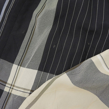 Y's ワイズ 美品 RAYON WRINKLED PLAID しわ加工 スカート レディース ベージュ ブラック 1 YR-S22-226 スカート 1