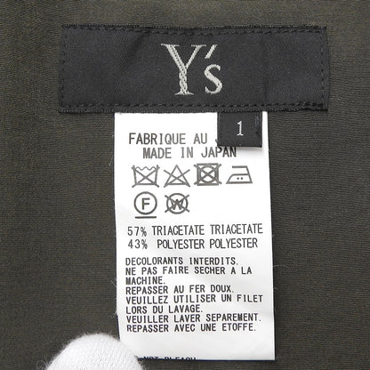 Y's ワイズ 美品 CREPE de CHINE CUFFED HEM カーゴパンツ ボトムス レディース カーキ 1 YB-P10-500 ボトムス 1