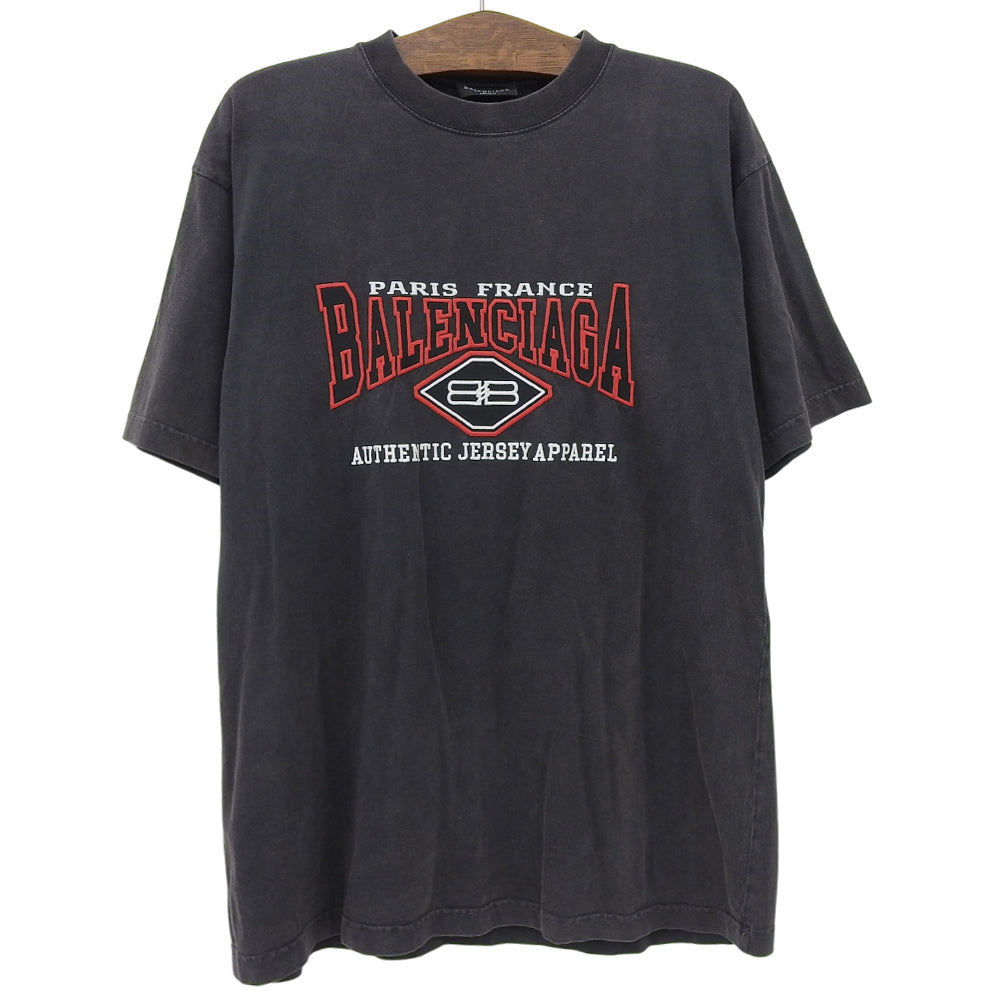 BALENCIAGA バレンシアガ 美品 TMVA9 AUTHENTIC オーバーサイズ Tシャツ トップス メンズ チャコールグレー XXS 641675 トップス XXS